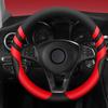 Car Steering Wheel Cover Universal  Durable Leather Cover with Anti-Slip Lining, for Steering Wheel with a Diameter of 14.5"-15"