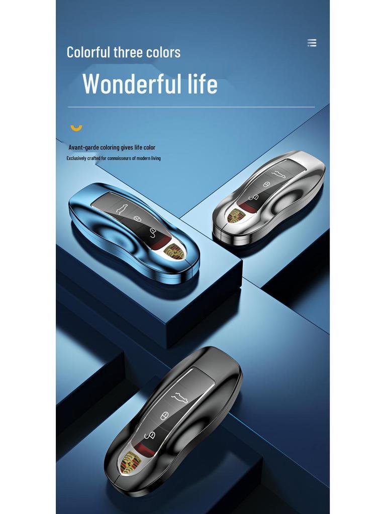 Aluminum Alloy Key Shell for Porsche Cayenne, Macan, 911, Panamera