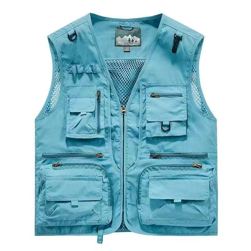 Men's Quick-Dry Multi-Pocket Outdoor Photography Vest