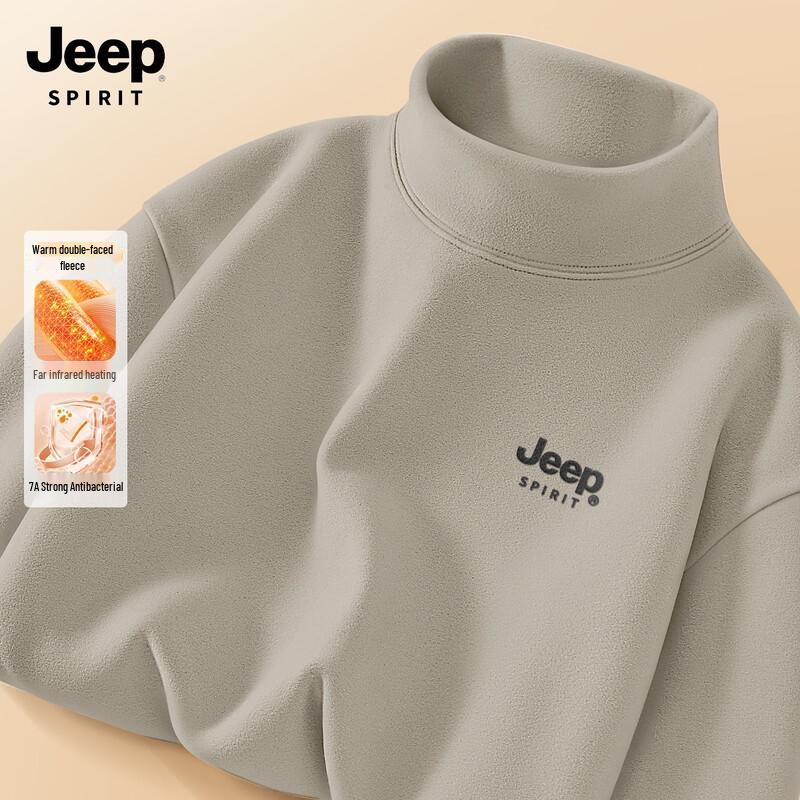 JEEP SPIRIT Men s Half-Turtleneck Thermal Long-Sleeve Shirt M