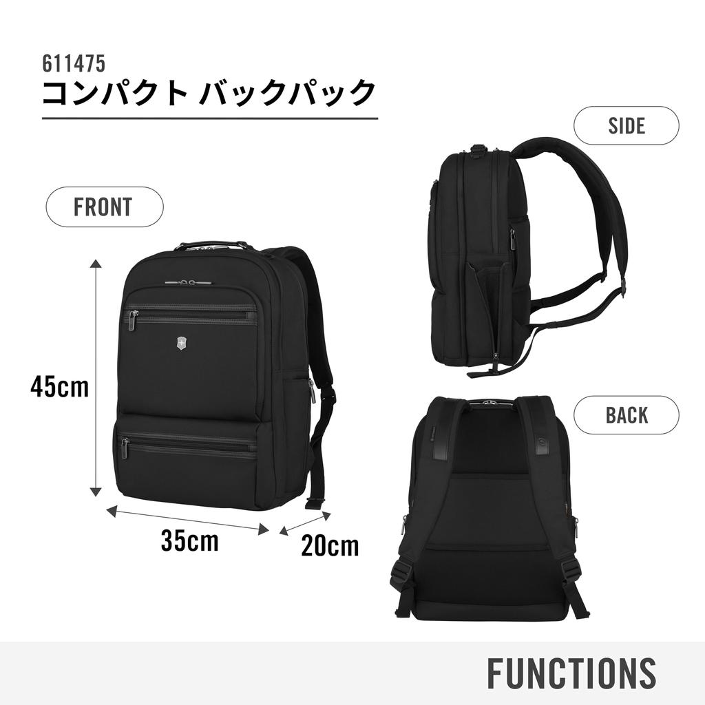 Victorinox Werks Pro Works Professional Cordura Compact Water Business Trolley 611475 Cordura® Backpack, Durable, Repellent, Durable, Business, Men's,