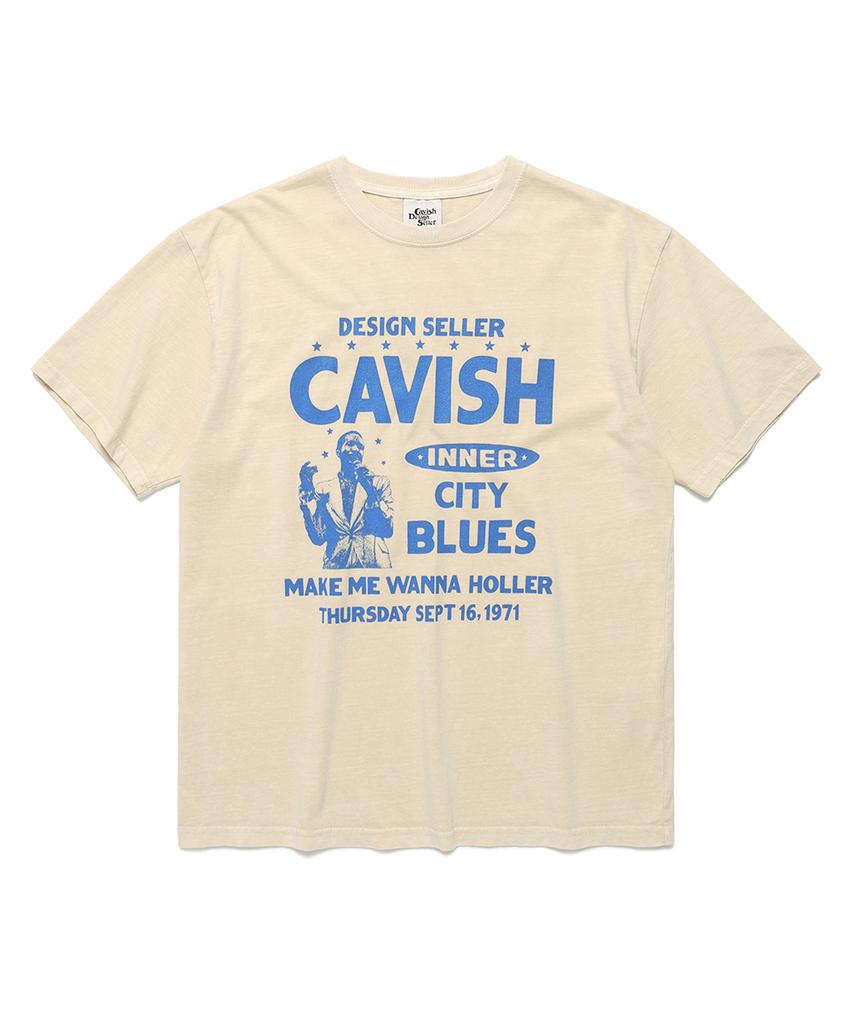CAVISH Pigment City Blues Ss Tee Ivory(Cv2Emut513A)