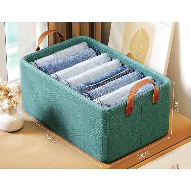 

Ящик для хранения одежды, ящик для хранения со стальным каркасом, складной ящик для хранения из ткани для домашнего хозяйства 47*28*20cm