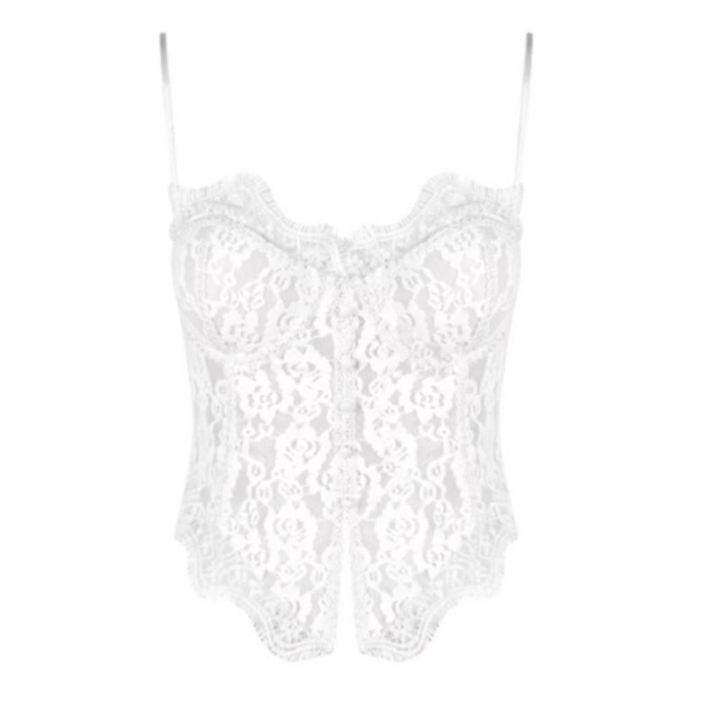Slim fit Lace Corset Sleeveless Suspender Vest Elegant Lace Camisole Spring Summer