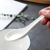 Ruhan Pure White Non-Porous Ceramic Soup Spoon