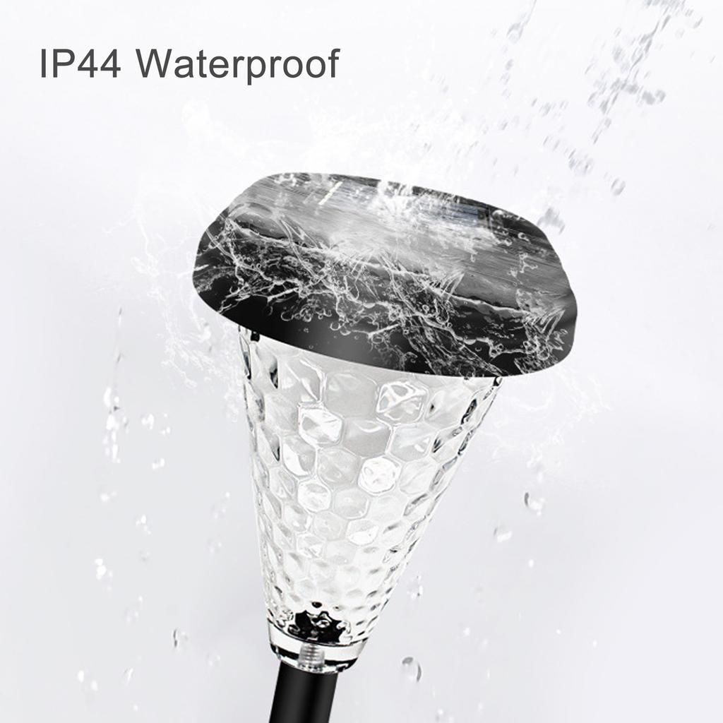 4 Packs Outdoor Lawn Lamp Solar Powered Pathway Light Landscape Decorative Garden Lights Waterproof Glass Lampshade