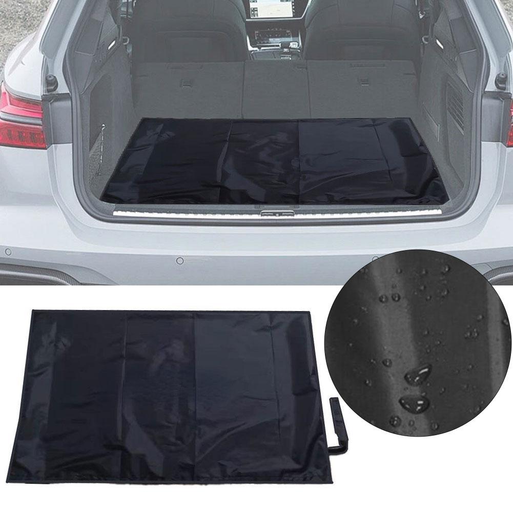 Car Universal Waterproof Polyester Fiber Cargo Mat Portable Dustproof Luggage Liner Pet Mat For Car SUV Trunk Protection I7P3