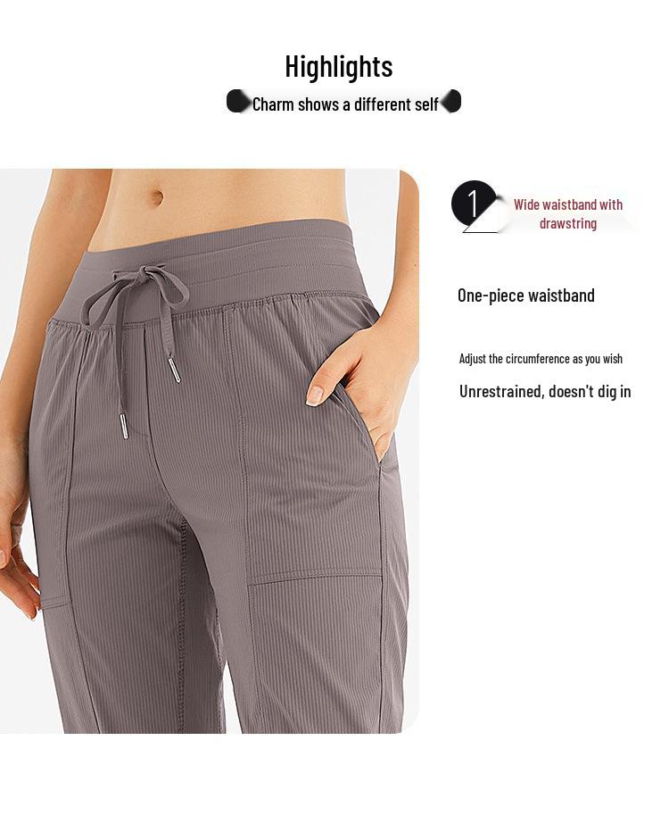 Lulu Damen Leichte Schnelltrocknende Fitnesshose mit Geradem Bein