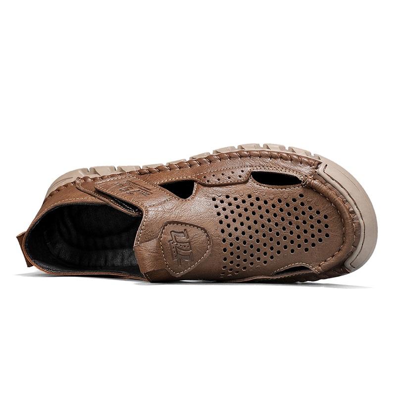 Sandale de piele pentru bărbați, pantofi casual de vară, mărimi mari