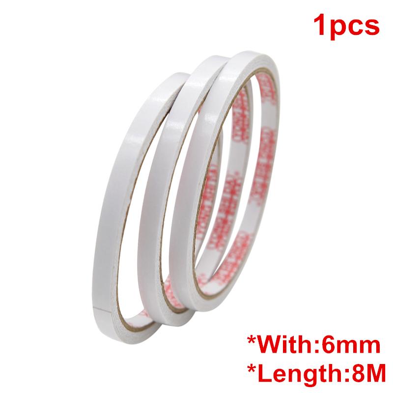 1.8x200cm Transparent Double Sided Tape Sticker Multi Function Red Cover Adhesive Nano Tape Reusable Traceless Acrylic Tapes
