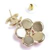 Pristine CHANEL Pierce COCO Mark Rhinestone Flower Pierce F24B ABE285 Used