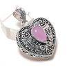 Natural Pink Chalcedony Gemstone 925 Sterling Silver Jewelry Pendant 1.46" ETC-13947