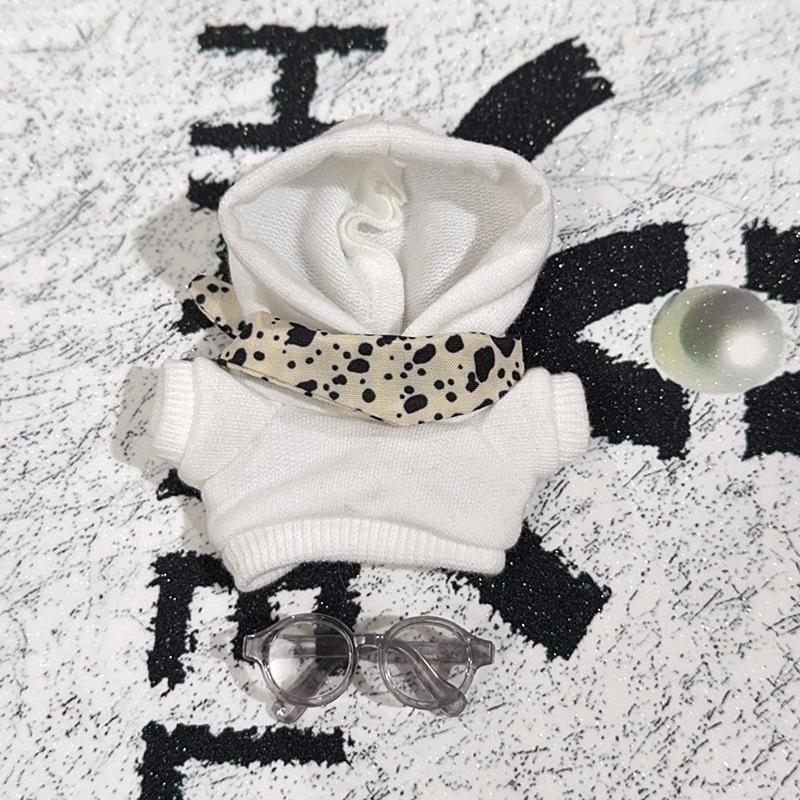 

Wakuku Baby Clothes 3rd Gen Pendant Doll White Hoodie & Bib Set Mini 4th Gen Labubu Dress-up Wakuku Clothing (Excludes Doll)