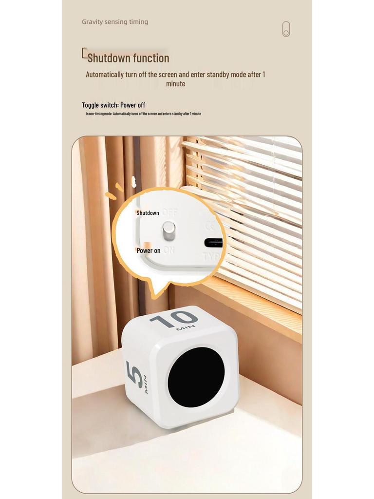 Temporizador Mágico Cubo com Sensor de Gravidade para Aprendizado e Gerenciamento de Fitness