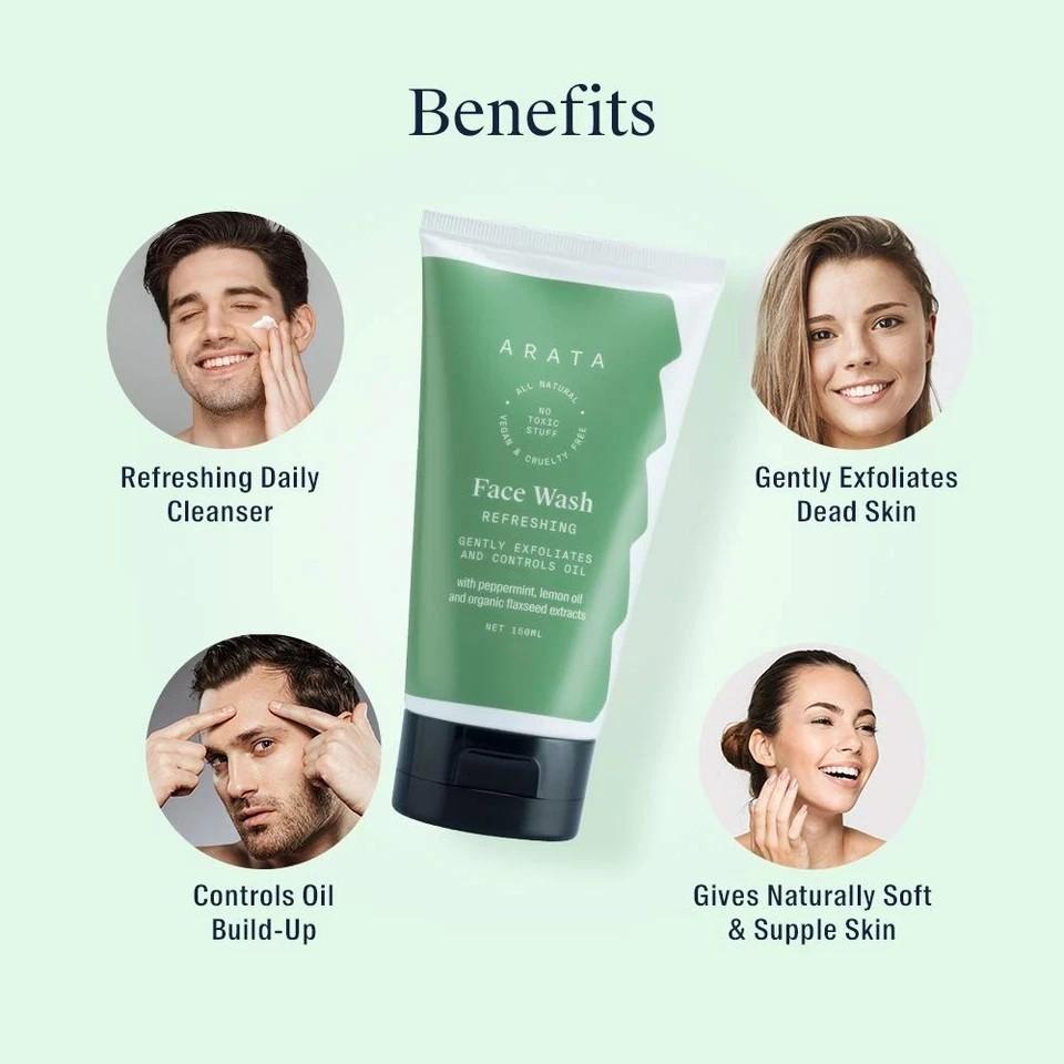 Arata Natural Refreshing Face Wash For Glowing Skin 150ml
