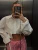 Autumn Fashion Chic White Women Blouse Sexy Lapel Long Sleeve Crop Shirts Lady Streettop Woman Blusas Clothing Pockets