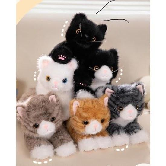 Perfectly soft cat plush toy realistic design home office decoration children lovers.