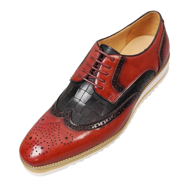 Genuine Brogue Leather Men Shoes High Grade Fashion Formal Office Oxford Male Footwear Pure Handmade Social Party Dress Man Shoe