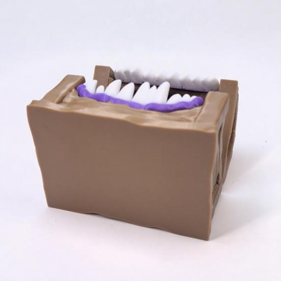 Horror Mimic Dice Storage Box Heavy Duty Plastic Mini Jewelry Box Miniature Necklace Earrings Organizer Chest Ornaments