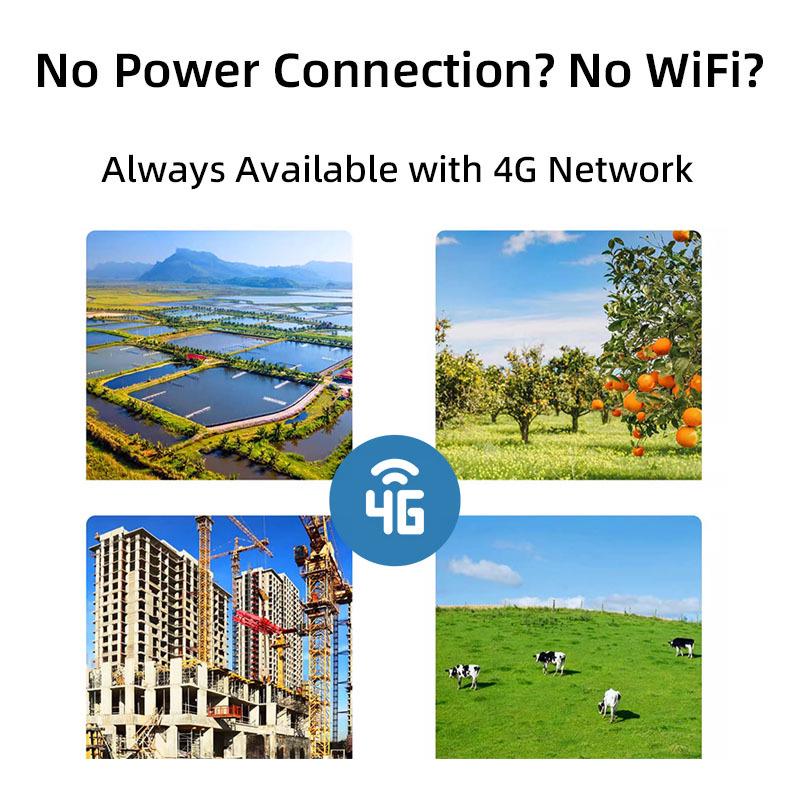 Tuya Solar-Powered Outdoor Waterproof 4G Surveillance Camera with Remote HD Monitoring