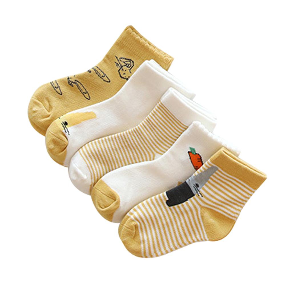 

5 Pair Baby Boy Socks Children Autumn Winter Boy Socks Cartoon Socks Girls Kids Breathable Cotton Sport Sock xl 9-12y radish