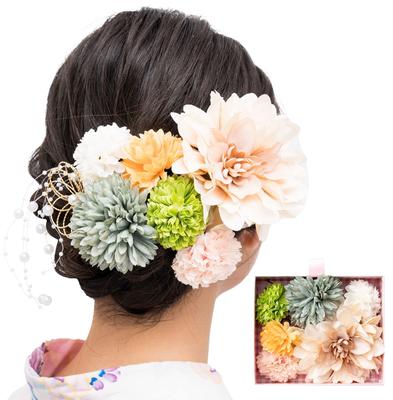 [Yoshitsuyama] Japanischer Haarschmuck, geeignet für Yukata, Volljährigkeitszeremonie, Furisode und Abschlusszeremonien. Künstliche Blumen,