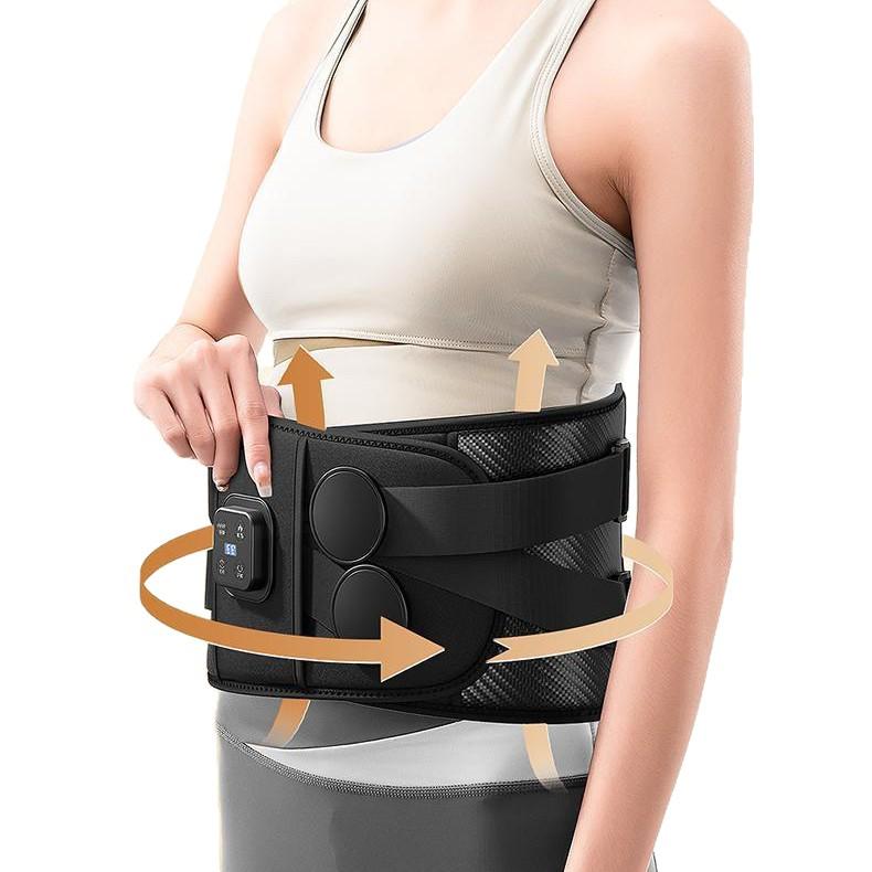Heated Waist Support & Massager Belt - Electric Hot Compress for Back and Abdomen Relief.