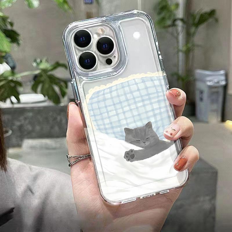 Cute Sleeping Dog Cat Clear Phone Case For Xiaomi Redmi Note 15 Pro 4G 14 12 12S 11 10 13 15 Pro Plus 5G 14C 13C 12C Soft Cover