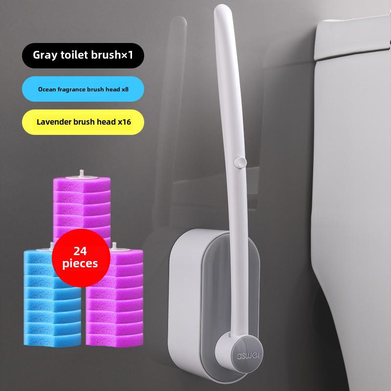 Настенный одноразовый набор туалетной щетки со сменной самоочищающейся головкой