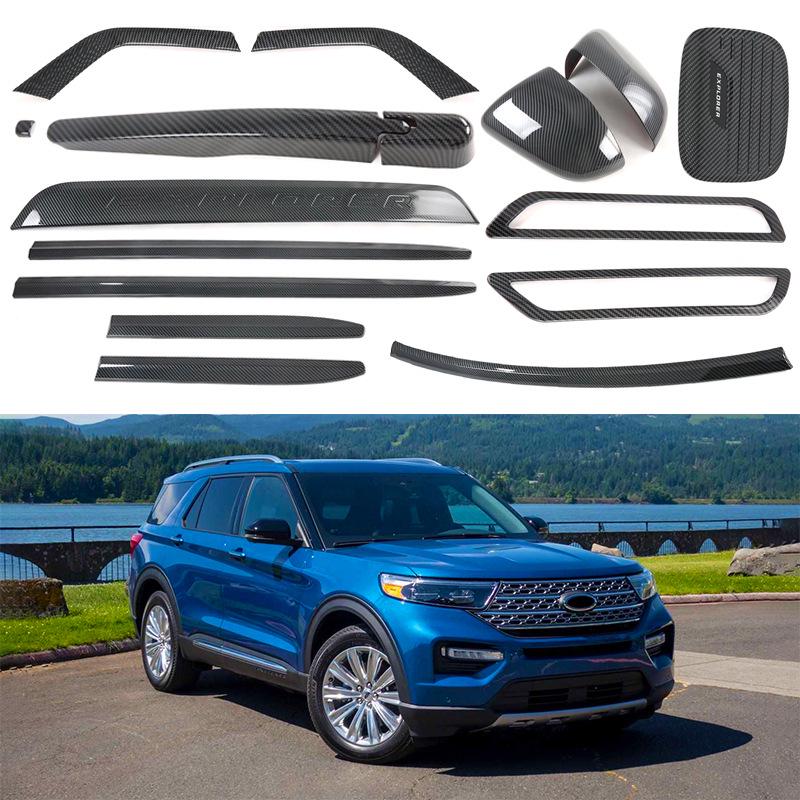 Compatible Rearview Mirror, Wiper, Fuel Tank Door, and Exterior Side Strip for 20 Explorer Models.