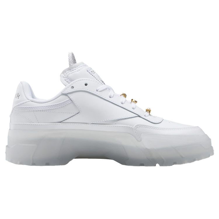 Reebok Cardi B X Club C Triple White Women Sneakers Footwear-White GX0038