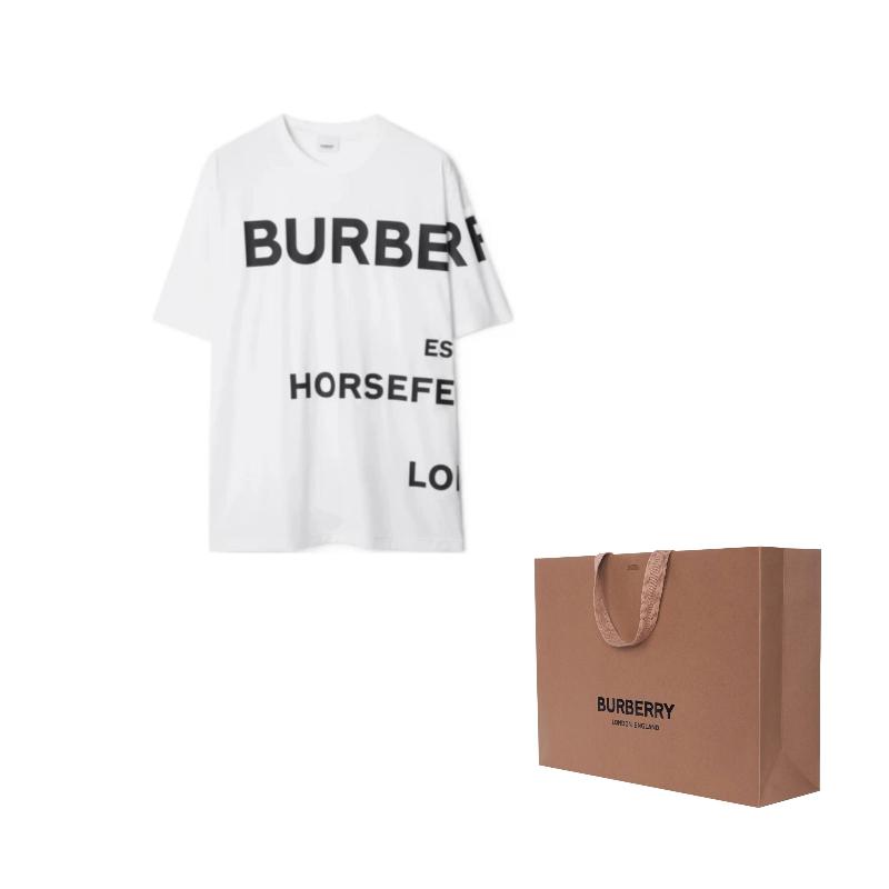 Burberry T-Shirts Men's White Crew Neck Moderate 80843321