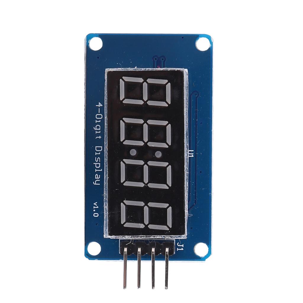 Red Light LED Digital Display 4 Digit 7 Segments Module Adjustable Brightness