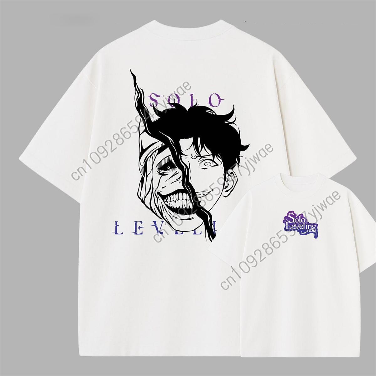 

Аниме Футболка Solo Leveling Сон Джин У Оверсайз Винтажная С коротким рукавом Ретро Манга 3D-печать Топы Мужская Повседневная Хлопковая Футболка 3XL