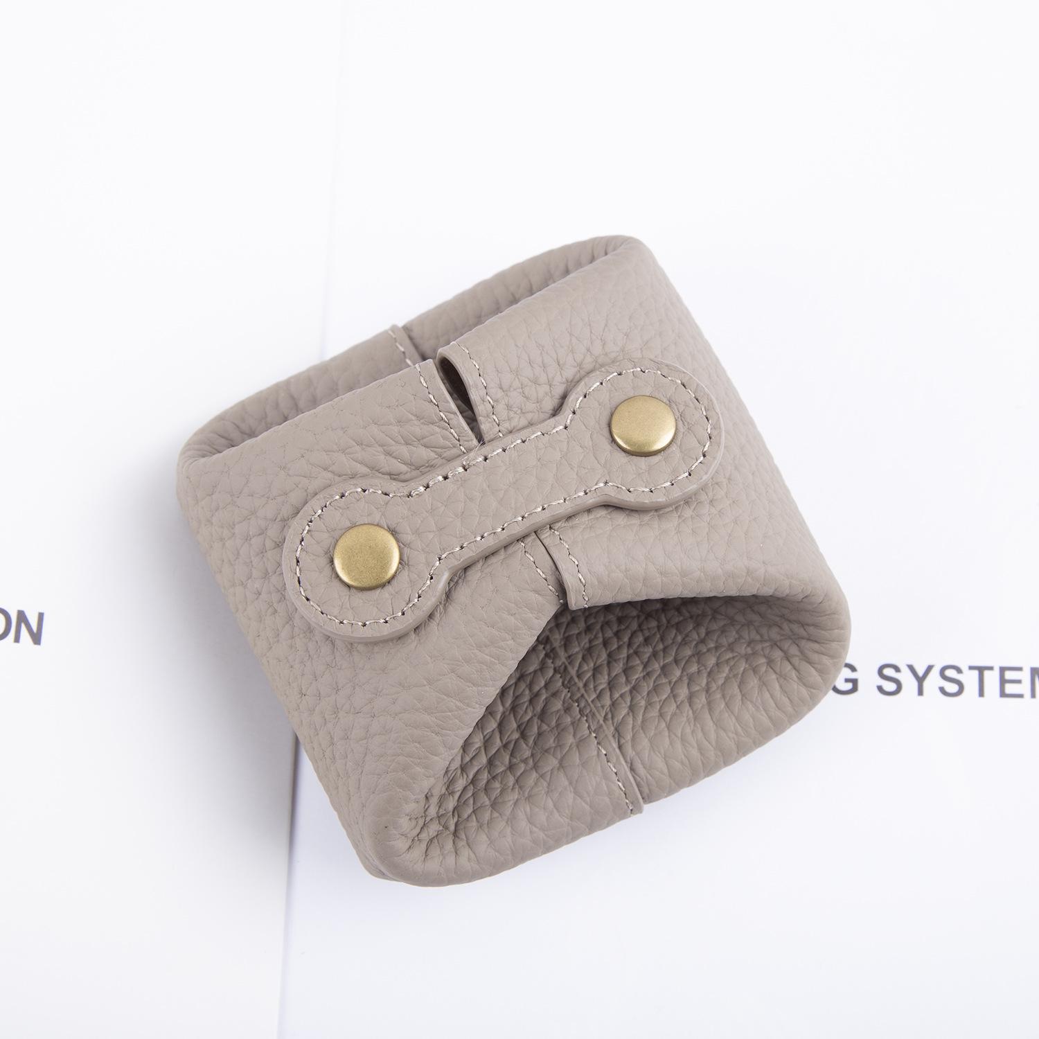 

Japanese Handmade Azuki Coin Purse - Soft Cowhide Card Holder & Mini Storage Pouch