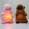 Kawaii atmendes Capybara Baby Tiere Plüschtiere Kinder Schlafen Beruhigungsbegleiter Schnarchpuppe mit Ton und Licht Feiertagsgeschenk