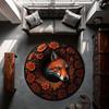 Visual Three-dimensional Circular Carpet Fox Bear Elk Floor Mat Entrance Bedroom Bedside Sofa Carpet Home Decoration Rug
