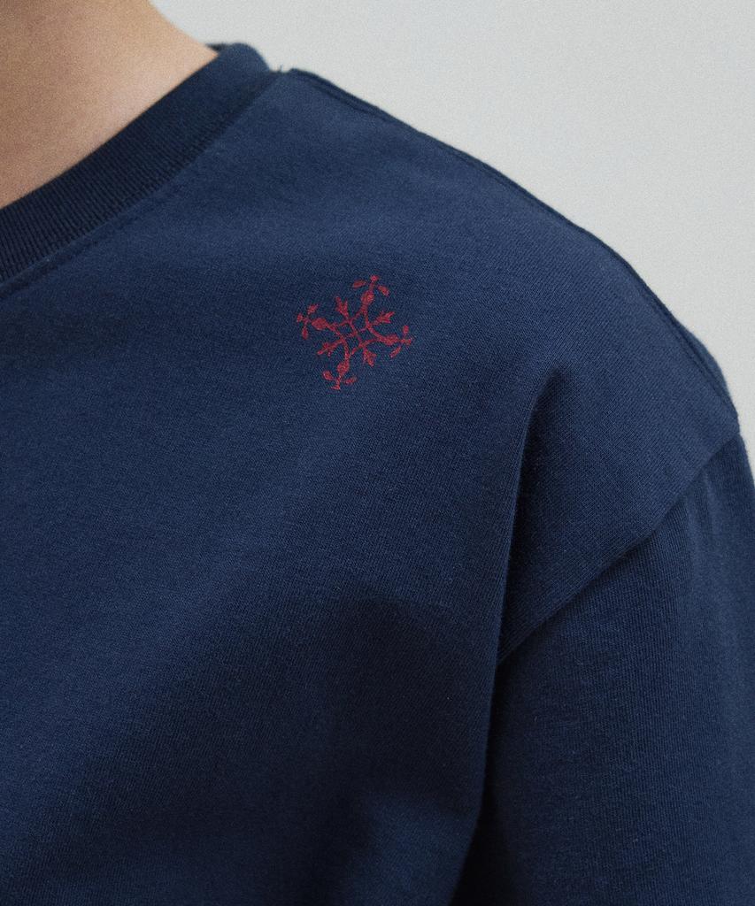 SLOWACID Washed Stamp Short Sleeve T-Shirt [Navy]