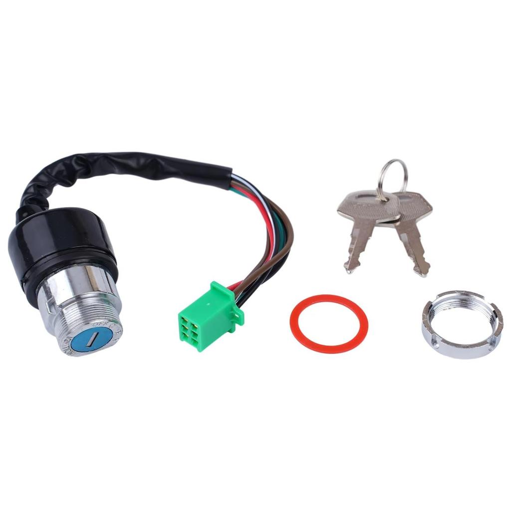 6 Wire Motorcycle Ignition Key Switch 2 Key Set 50CC