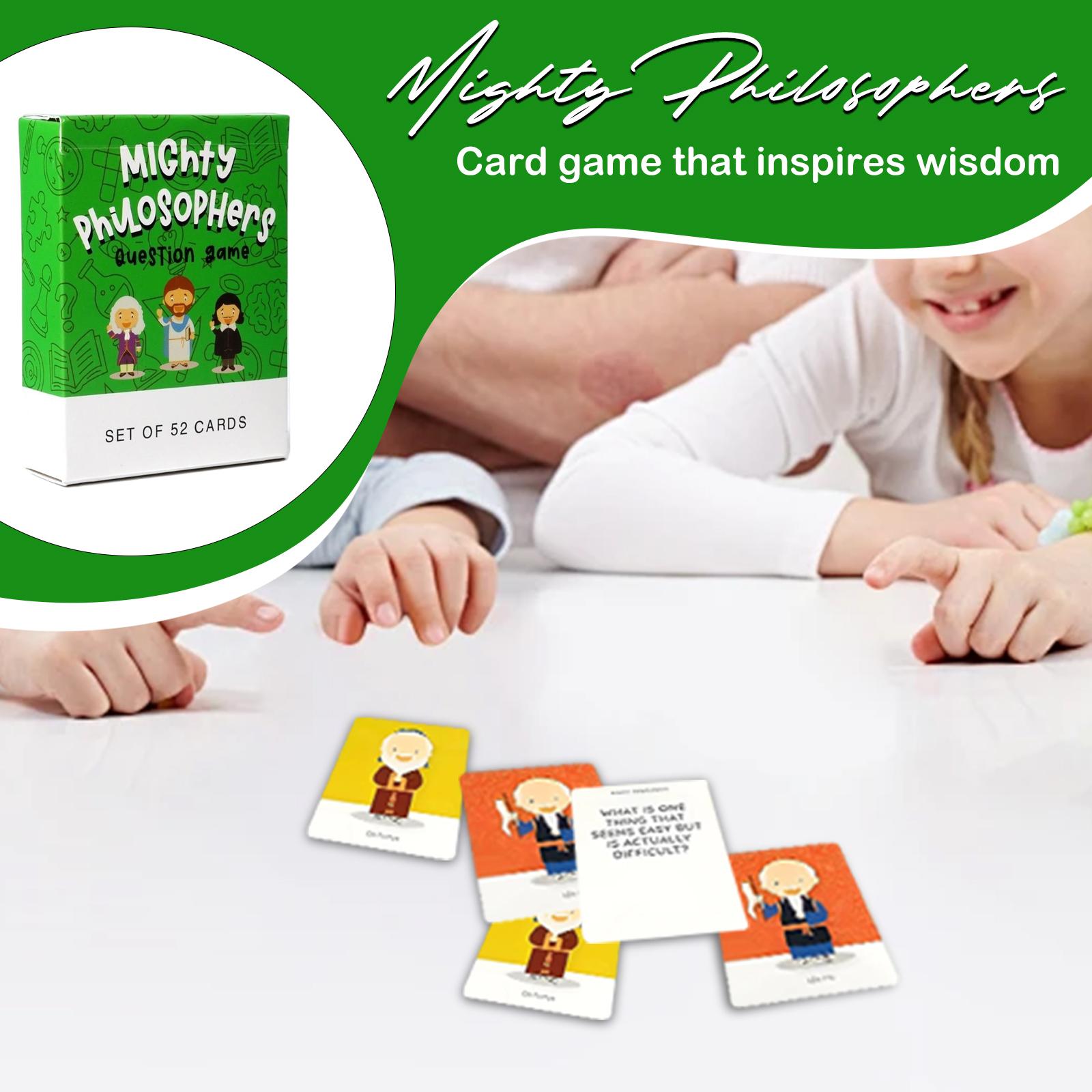 Могущественные Философы - Вдохновляющая Мудрость Карточная Игра для Глубоких Разговоров и Рефлексивной Игры One Size