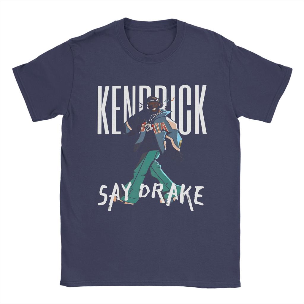 Men's T-Shirt Kendrick Lamar Say Drakes Casual 100% Cotton Tees Short Sleeve Rapper Diss Funny T Shirt Crew Neck Merch Gift Idea