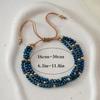 3 Layers AB Blue Gold Color Beaded handmade Adjustable Bracelet For Women Vintage Design String Weaving Knots Bracelet Jewelry