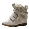 Neue rezessive Innenhöhenerhöhung High-Top Damen Schuhe Farbabstimmung flache lässige Klettverschluss-Sneaker Damen