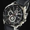 CASIO Edifice Men's 100m Waterproof Chronograph Genuine Leather Band Watch EFR-539L-1A