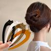 Cat Cartoon Pattern U-Shaped Hair Fork for Women Girls Acrylic Hair Sticks Sweet Trendy Hairpin Hair Accessories Headwear
