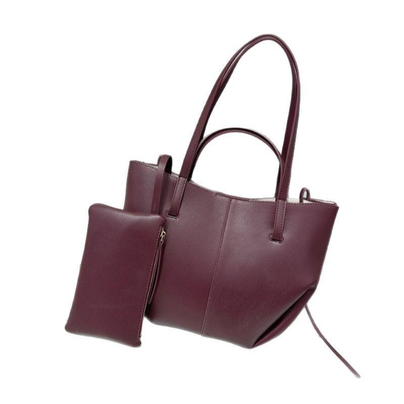 2024 PU-Leder Tragetasche Tragbar Große Kapazität Trendig Modisch Damen Nische High-End Schultertasche Achseltasche