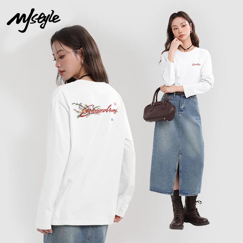 MJ STYLE Women's Pure Cotton Long Sleeve T-shirt