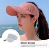 Lightweight Summer Visor Hat Women UV Protect Breathable Outdoor Sports Cap Adjustable Fit For Sun Protection