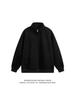 High Street Men's Stand-up Collar Half-Zip Hoodless Pullover Long-Sleeve Hoodie