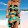 Women's Beach Dress Mini Dress Print Casual Modern Dress Sleeveless Loose Fit Outdoor Daily Summer